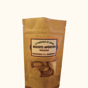 Biscuits apéritifs fromage de meule – moutarde en grains