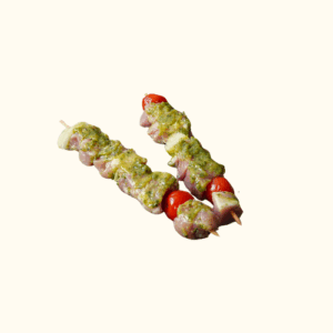 Brochettes de porc Bio marinées (ail des ours)