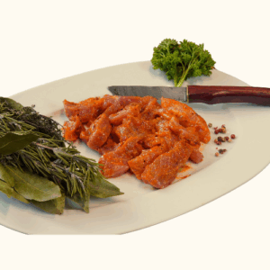 Emincé de Porc BIO Mariné (curry) - 500gr