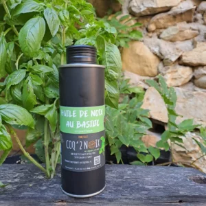 Huile de noix aromatisée au basilic – 25 cl