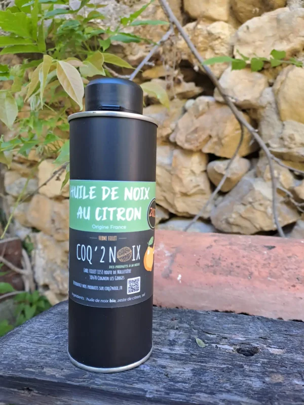 Huile de noix aromatisée au citron – 25 cl