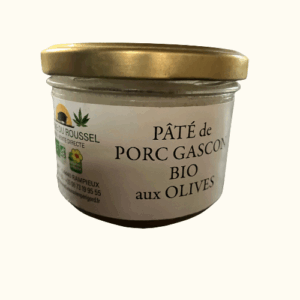 Pâté de campagne de porc Gascon bio aux olives