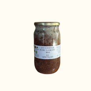 Saucisses de porc Gascon Bio aux lentilles
